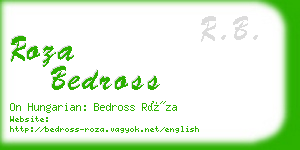 roza bedross business card